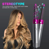 5 IN 1 Hair Dryer, Straightener, Curler, Electric Hair Comb, Hair Curling Wand Detachable Brush